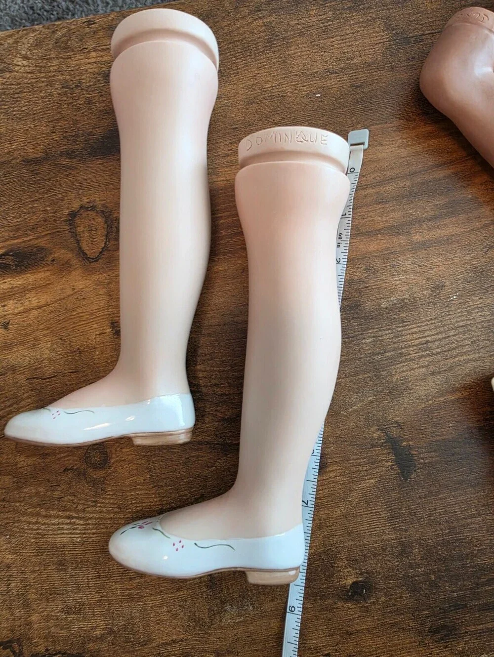 Lot of 3 Pairs of Porcelain Bisque Doll Legs Doll Making Repair Parts Painted